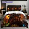 Fantasy Warriors Unite Bedding (1 * duvet cover + 2 * pillowcase, without core) 2D Flat Soft and comfortable Christmas birthday gift