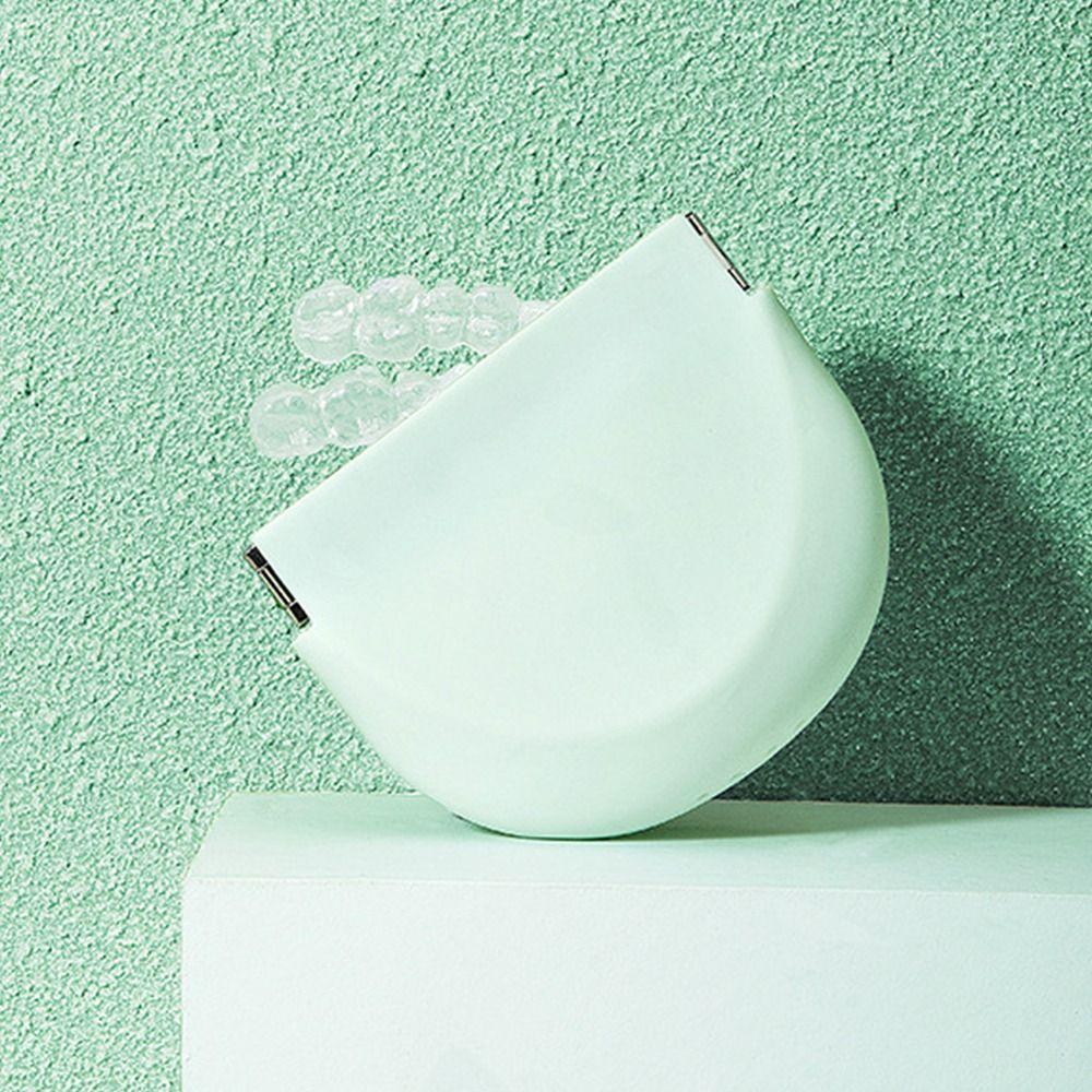 Travel Portable Easy to Clean Denture Mouth Guard Aligner Case Silicone Denture Case Retainer Case