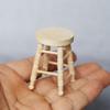 Realistic Wood Stool Zakka Realistic Pretend Play for Role Display Round Top Stool Model Vintage Stool 1:12 Doll House