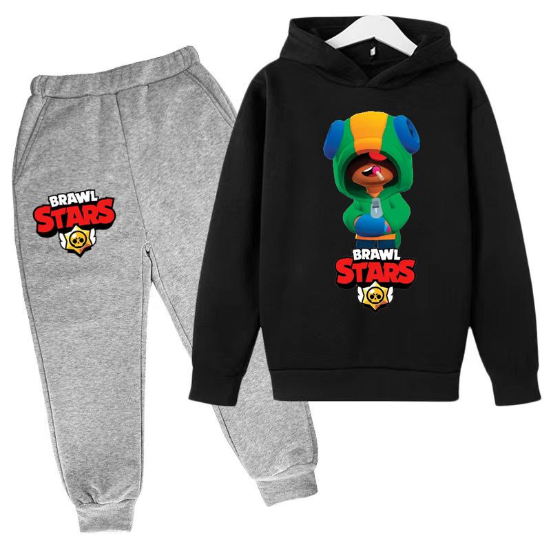 New Children's Sports Outfit Set- T-shirt+pants Featuring Cartoon and Anime Game Patterns Suitable for Boys and Girls