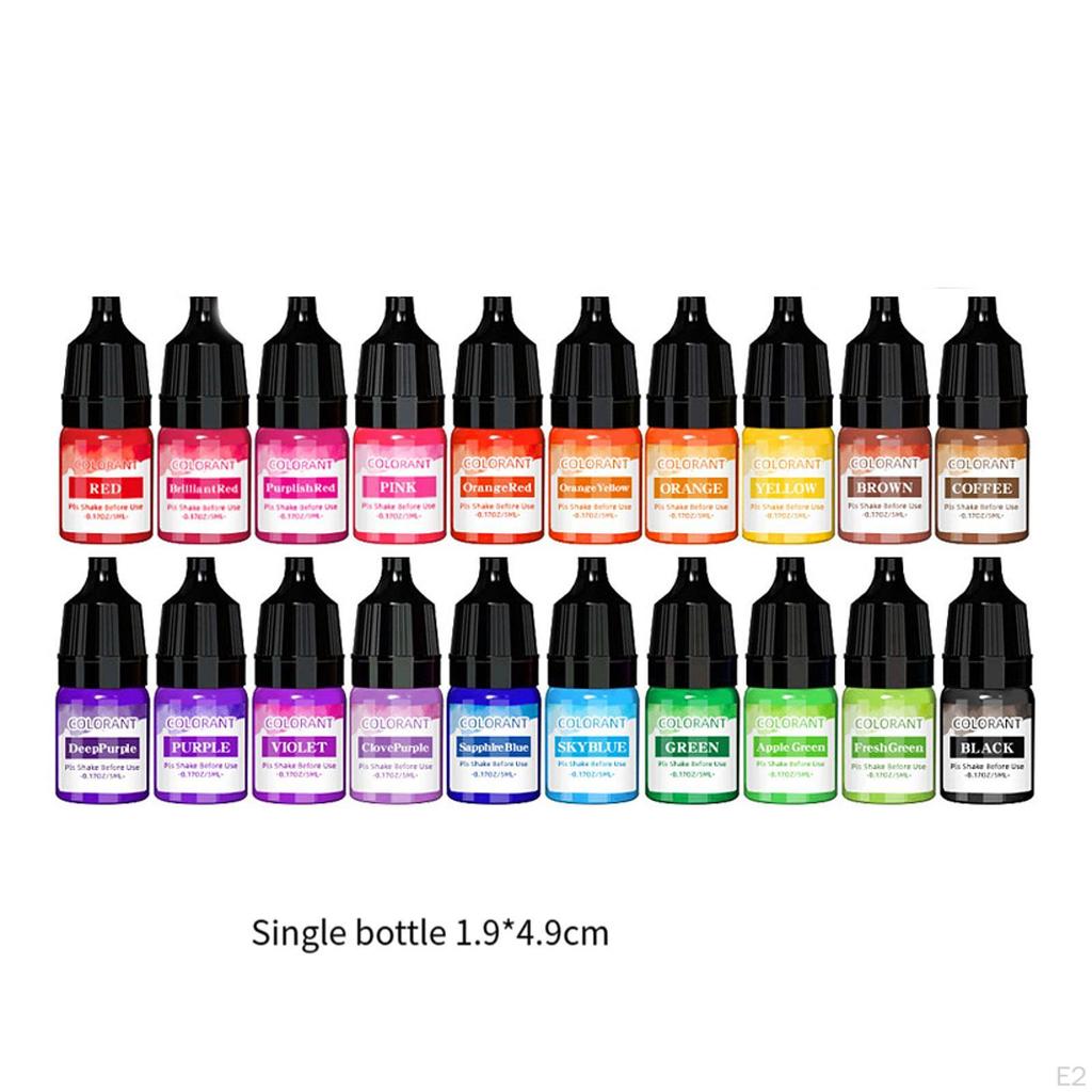 20 цветов Жидкий краситель для свечей Многоцелевой, для рукоделия, концентрированный цвет для соевых восковых красителей