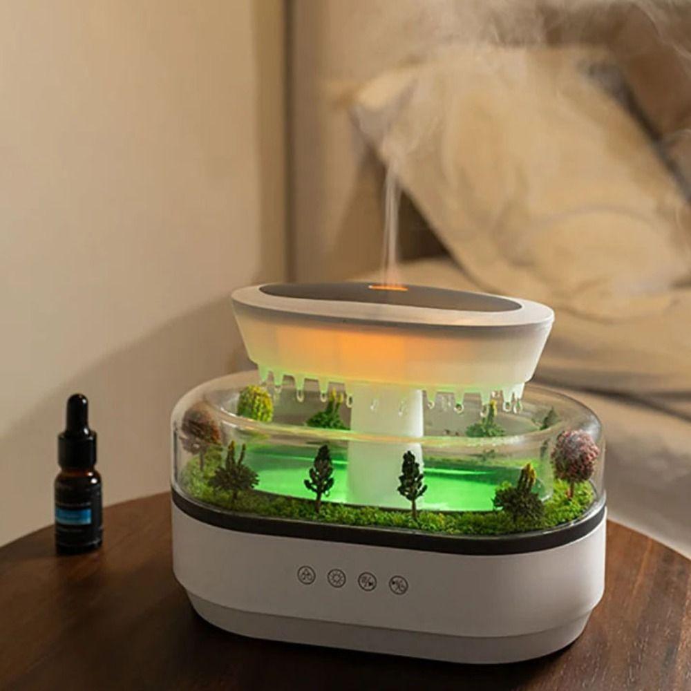 White Aroma Humidifier Decoration Ultrasonic Fragrance Diffuser Raindrop Air Humidifier Room