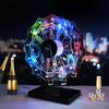 Zongtingzhu Tequila Ferris Wheel, LED Liquor Bottle Display Shelf, Ferris Wheel Wine Rack, Liquor Glass Stand, Rechargeable, Automatic Color Changing,