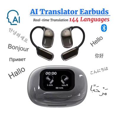 Наушники-переводчики на 144 языка с Bluetooth, функцией перевода в реальном времени и искусственным интеллектом. Беспроводные наушники для перевода.