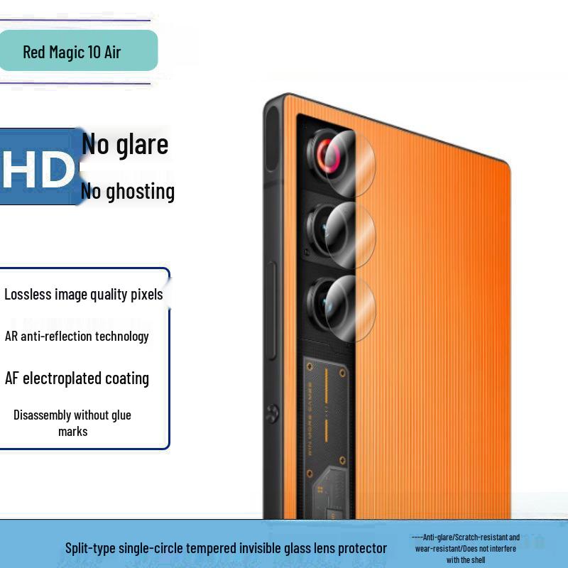 Red Magic 10Air HD Закаленное стекло Антишпион Экран и Металлический Протектор прозрачной линзы «Орлиный глаз»
