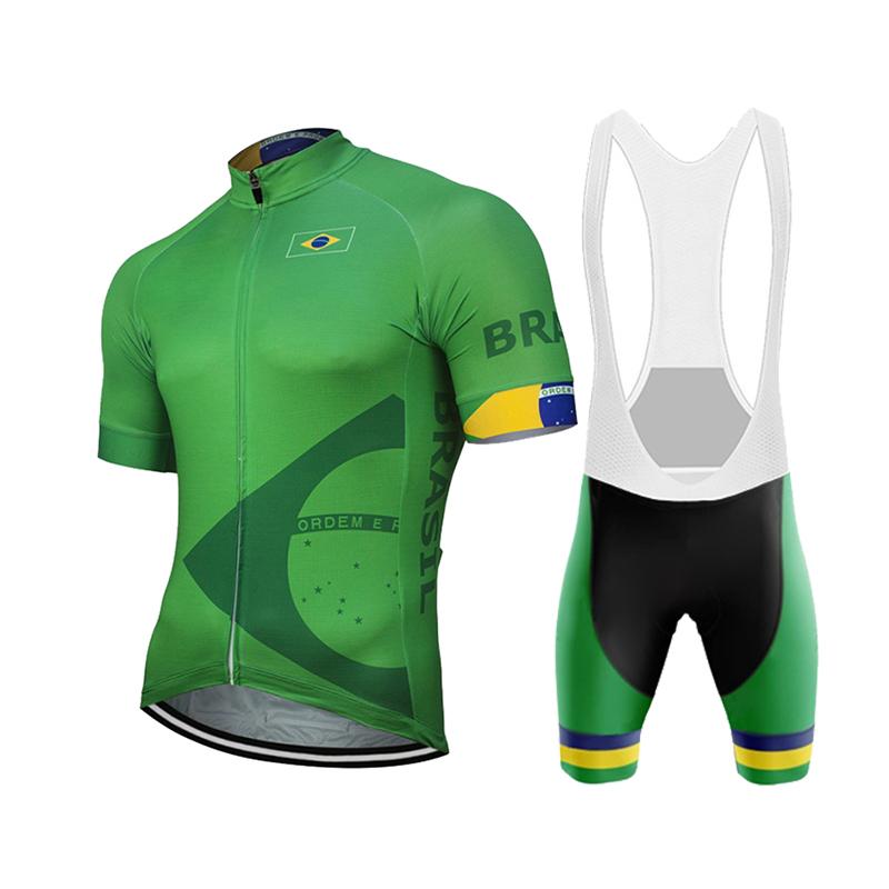 2026 Brazil New Cycling Team Jersey Bike Shorts Bib Set Ropa Ciclismo MenS MTB Shirt Summer Bicycling Maillot Bottom Clothing