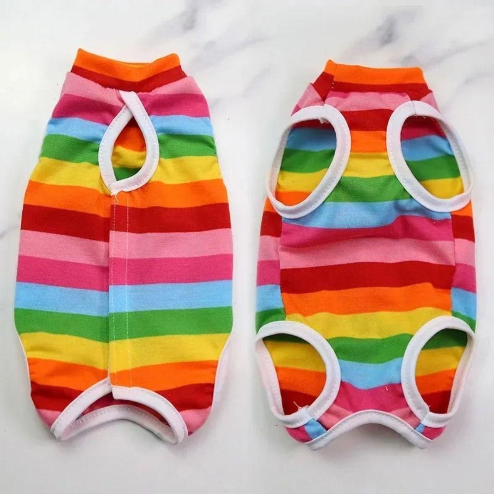 Durable Cartoon Cat Sterilization Clothes Anti-scratch Breathable Pet Surgery Suit Print Anti-licking Clothes