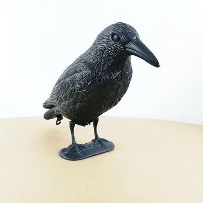Черный Ворон Отпугиватель в Натуральную Величину Реалистичная Охотничья Приманка Хэллоуинский Пугало Голубь Двор Сад