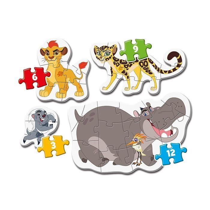 CLEMENTONI - Mon premier puzzle évolutif Le Roi Lion - 3, 6, 9 et 12 pièces