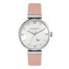 Authorized Dealer [OLIVIA BURTON] Olivia Burton Watch Ladies Ob24000119 Signature 36mm Minima Bee T Bar Silver White & Brushed Leather Strap