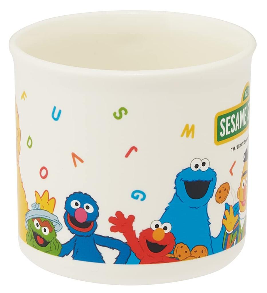 Skater Пластиковый стаканчик для ланча 200 мл для детей, антибактериальный, можно мыть в посудомоечной машине, сделано в Японии, Улица Сезам KE4AAG-A