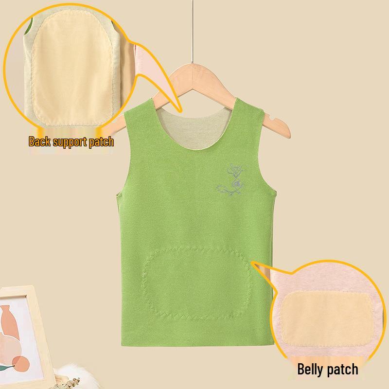 Kids' Cashmere Silk Vest - Warm, Velvet-Lined Base Layer for Boys and Girls In Autumn and Winter