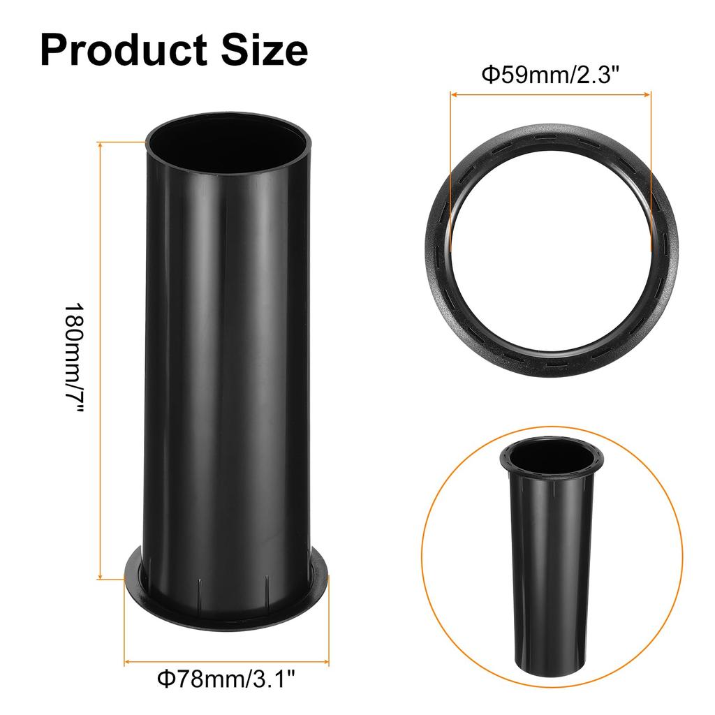 Uxcell 2 шт. 59x180мм2.3 x 7" Порт фазоинвертора для динамика, Труба для сабвуферного басового бокса, Басовый вуферный бокс, Акустический бокс, Басовый воздушный порт для DJPA акустического кабинета