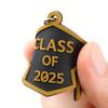 10 Pcs Class of 2025 Keychain Rubber Graduation Keychain Grad Cap Charm Key