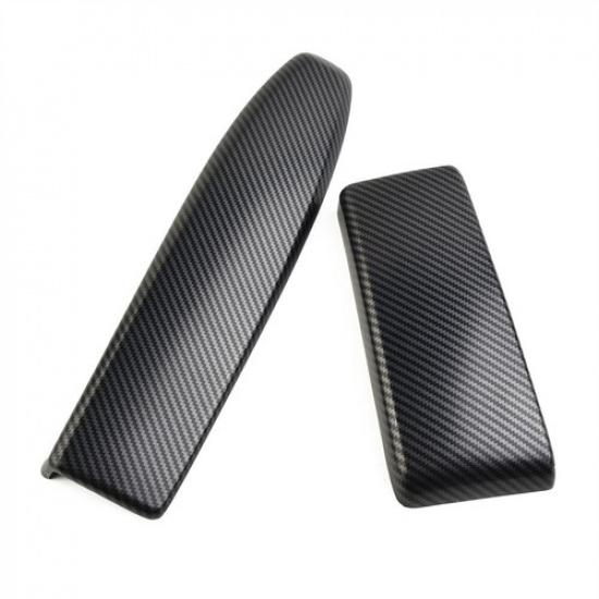 2PCS Carbon Fiber Look Car Center Armrest Box Panel Cover For Benz C W204 E W212
