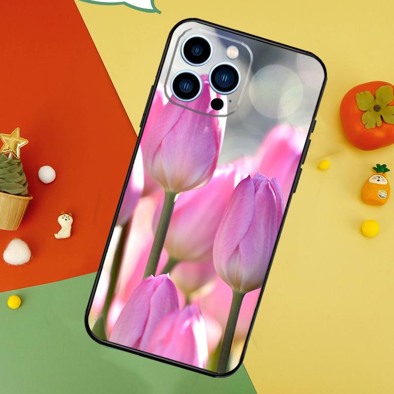 Цветочный чехол для телефона с тюльпанами для iPhone 17 Pro Max 16 15 13 12 11 14 Pro Max Plus 12 13 Mini 16e 17 Air Cover