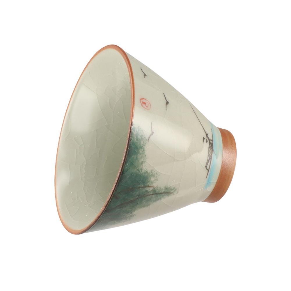 Lotus Graphic Ge Kiln Ceramic Tea Cup Hand-painted Tea Tasting Cups Kung Fu Tea Cup Household