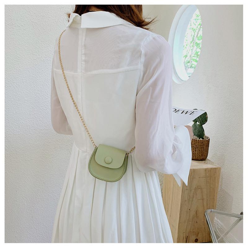 Весна/лето Простая женская мини-сумка-седло Женская корейская версия цепочка маленькая сумка на одно плечо сумка через плечо