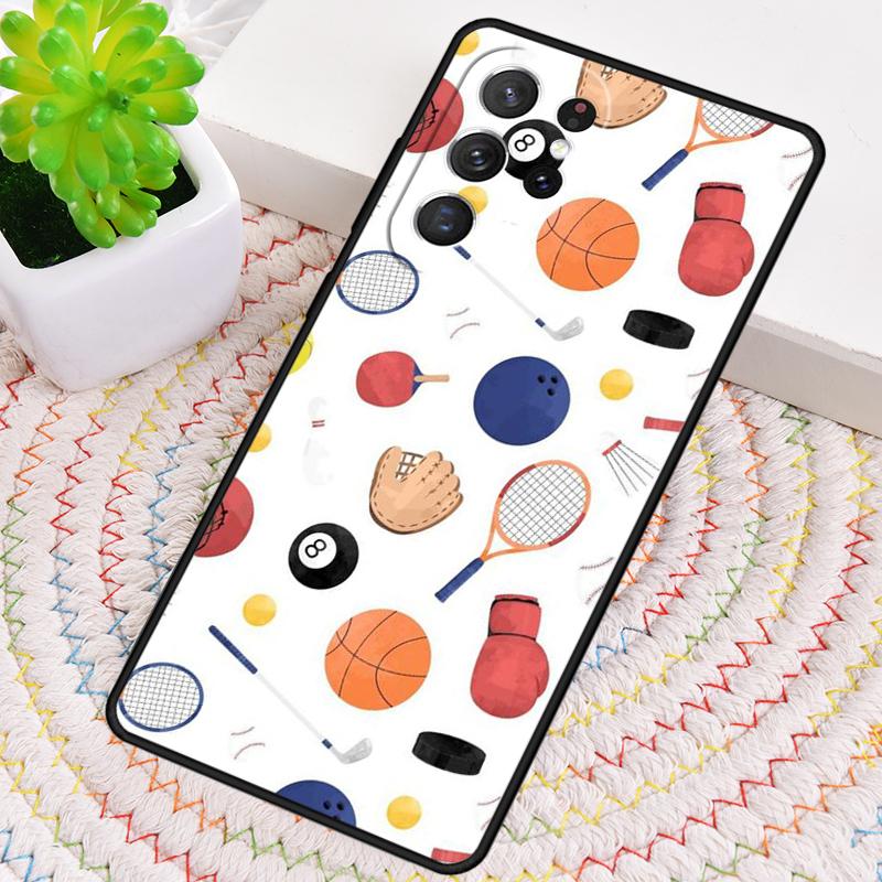 Чехол для телефона из ТПУ с рисунком в виде тенниса для Samsung Galaxy note 10 pro S26 S25 S24 S23 S22 Ultra Plus S21 FE S20 Ударопрочный чехол