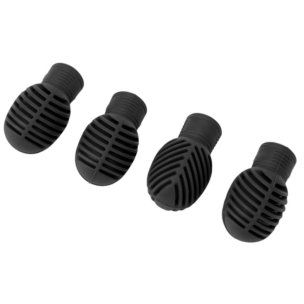 4PCS Drumstick Silent Practice Tip Silicone Stretchable Drum Practice Percussion Tip Black