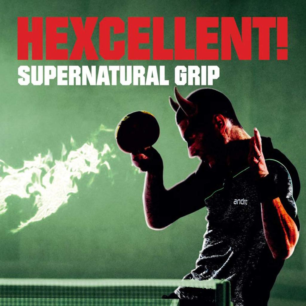 Andro Table Tennis Rubber HEXER GRIP SFX Grip Inverted Soft Tension Black 112294 (Hexa SFX) (Spin) 1.7