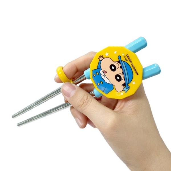 Leburn Crayon Shin-chan Two-Handed Correction Chopsticks, Mixed Colors, 2 Pieces, Korean Popular Tableware