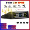 Solar TPMS Car Tire Pressure With 4 External Sensors Intelligent Temperature Security Warning Monitor System Colorful Display