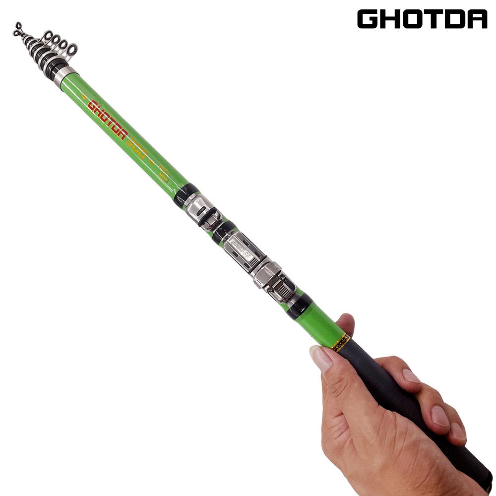 Carbon Fiber Telescopic Fishing Rod Short Sea Rods Spinning Rock FIshing Pole 1.8M 2.1M 2.4M 2.7M 3.0M