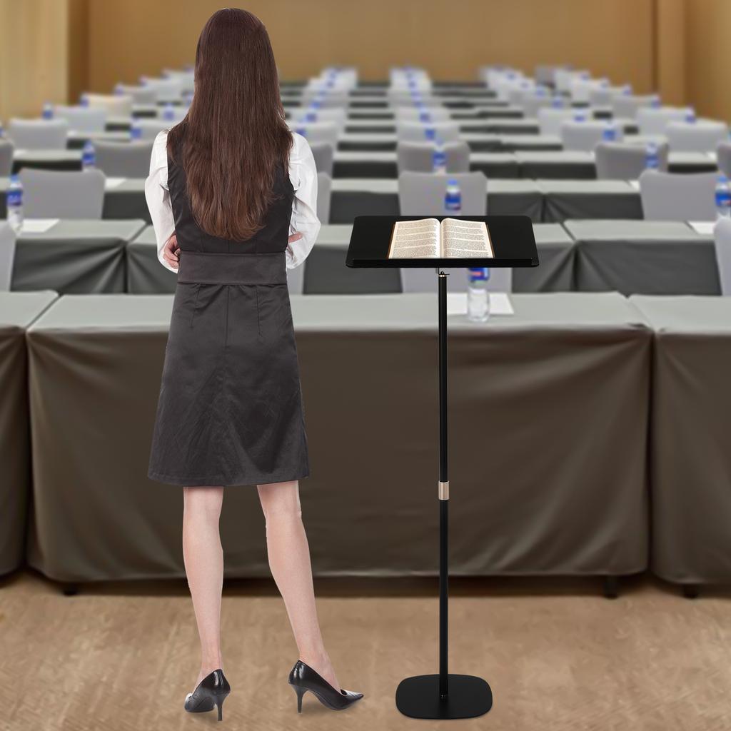 Черная конференц-презентационная стойка, Портативная презентационная стойка для класса, Регулируемый по высоте стол для класса, церкви