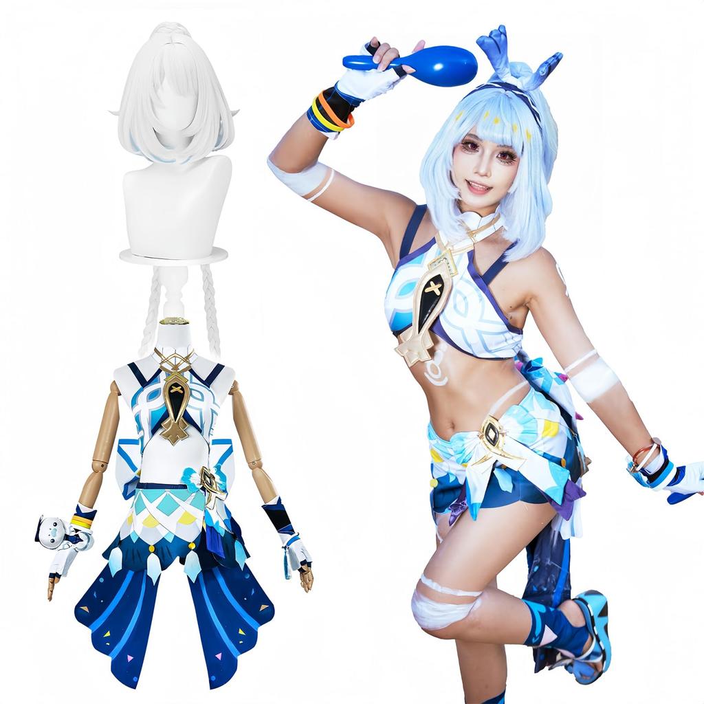 Genshin Impact Cosplay Muarani Cosplay Costume Muarani Muarani Genshin Impact Zabuzabu Wave Chaser [NOKIJP] (Muarani, XXL)