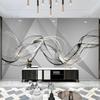 Photo Wallpaper Modern Minimalist 3D Light Luxury Abstract Smoke Line Geometric TV Background Wall Decor