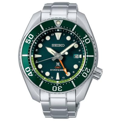 Seiko Prospex SBPK001 Diver Scuba Solar GMT Серебристый