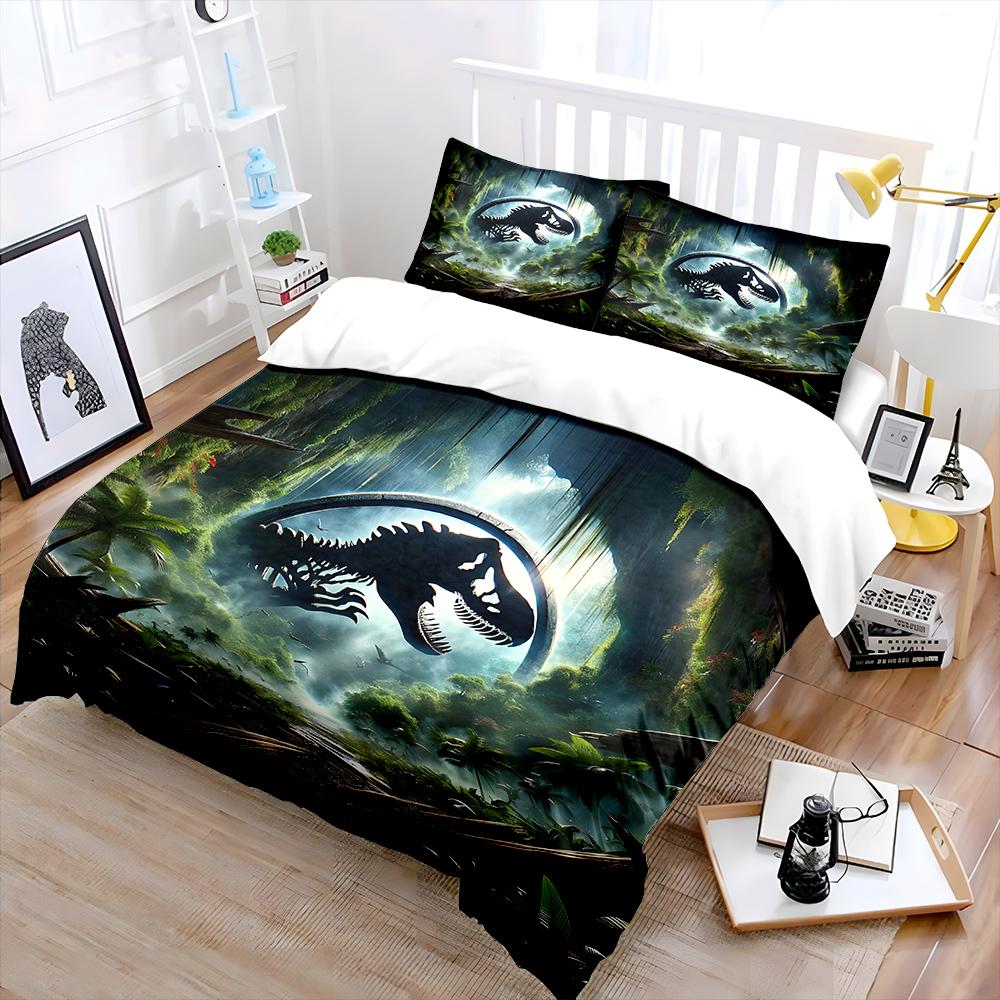Jurassic Dinosaur Theme Print Soft Comfortable Duvet Cover Bedding Set Included 1*Duvet Cover 2*Pillowcases Luxury gifts