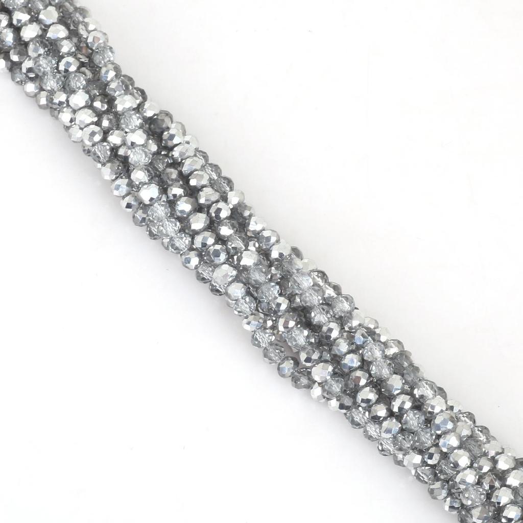 30-200Pcs Rondelle Austria Faceted Crystal Glass Beads Loose Spacer Beads for Jewelry Making