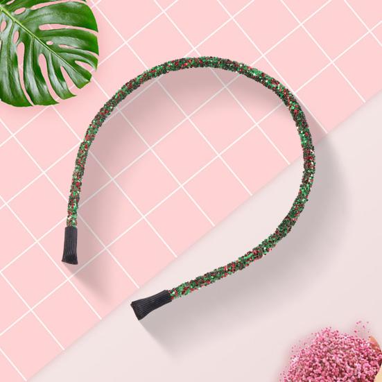 Женский обруч для волос, сверкающий пайетками, эластичная повязка на голову, блестки, своими руками, обруч для волос, рождественские аксессуары