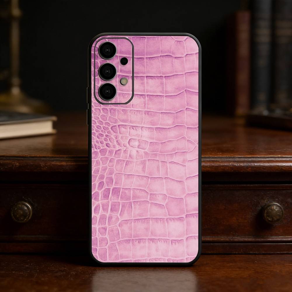 Чехол для телефона под крокодиловую кожу для Samsung S25,24,21,22,23,30,Ultra,20,Plus,Fe,Lite,Note Мягкий черный чехол