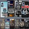 Чехол для телефона America Route 66 для Xiaomi Poco X7 X6 M8 M7 M6 M4 M3 X4 Pro F7 Ultra M5S Mi 14 14T 15 15T 12T 10T Pro 12S 12 11 Lite