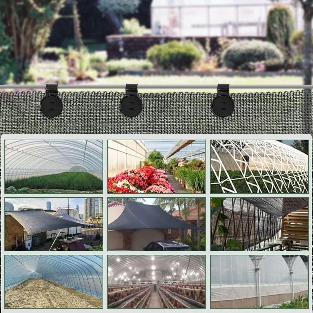 10PC Shade Cloth Fix Plastic Clamp, Premium Tarp Clips Fence Fabric Clips for Greenhouse Outdoor Garden Netting
