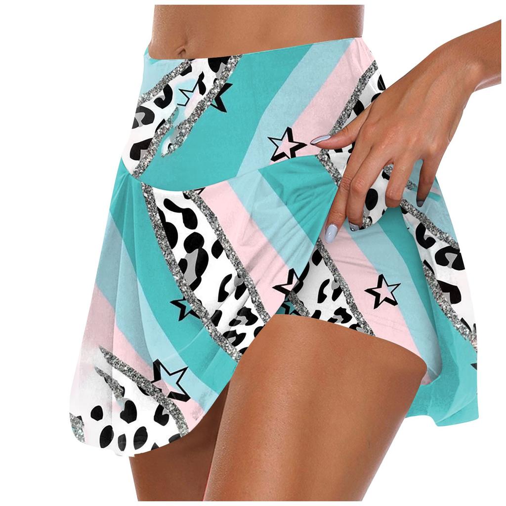 Женские спортивные эластичные плиссированные теннисные юбки для бега, йоги, внутренние шорты, эластичные спортивные шорты для гольфа