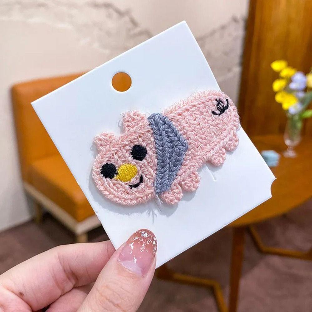 Knitted Plush Cartoon Fruit Hairclips Colourful Kids Hair Accessories Children's Hair Clip