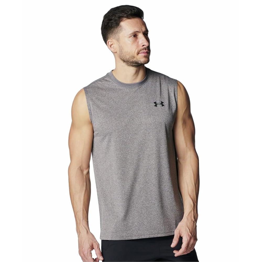 Training T-Shirt UA Tech Sleeveless Shirt 1367452090 Carbon Heather Men's MD