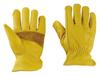 CAPTAIN STAG Outdoor Camping BBQ Gloves Leather Gloves Outdoor Soft Leather Gloves Thick with Lining One Size Fits Most Yellow UM-1920