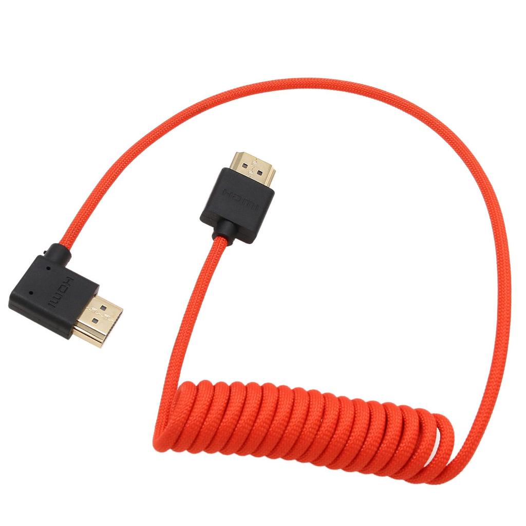 HangTon HDMI 8K 4K 60p Cable for Cine Sony Canon Right Type HDMI Braided 50cm ATOMOS, Shinobi, Portkeys, SmallHD, 5, 7, Hollyland, Mars, A9, A1,