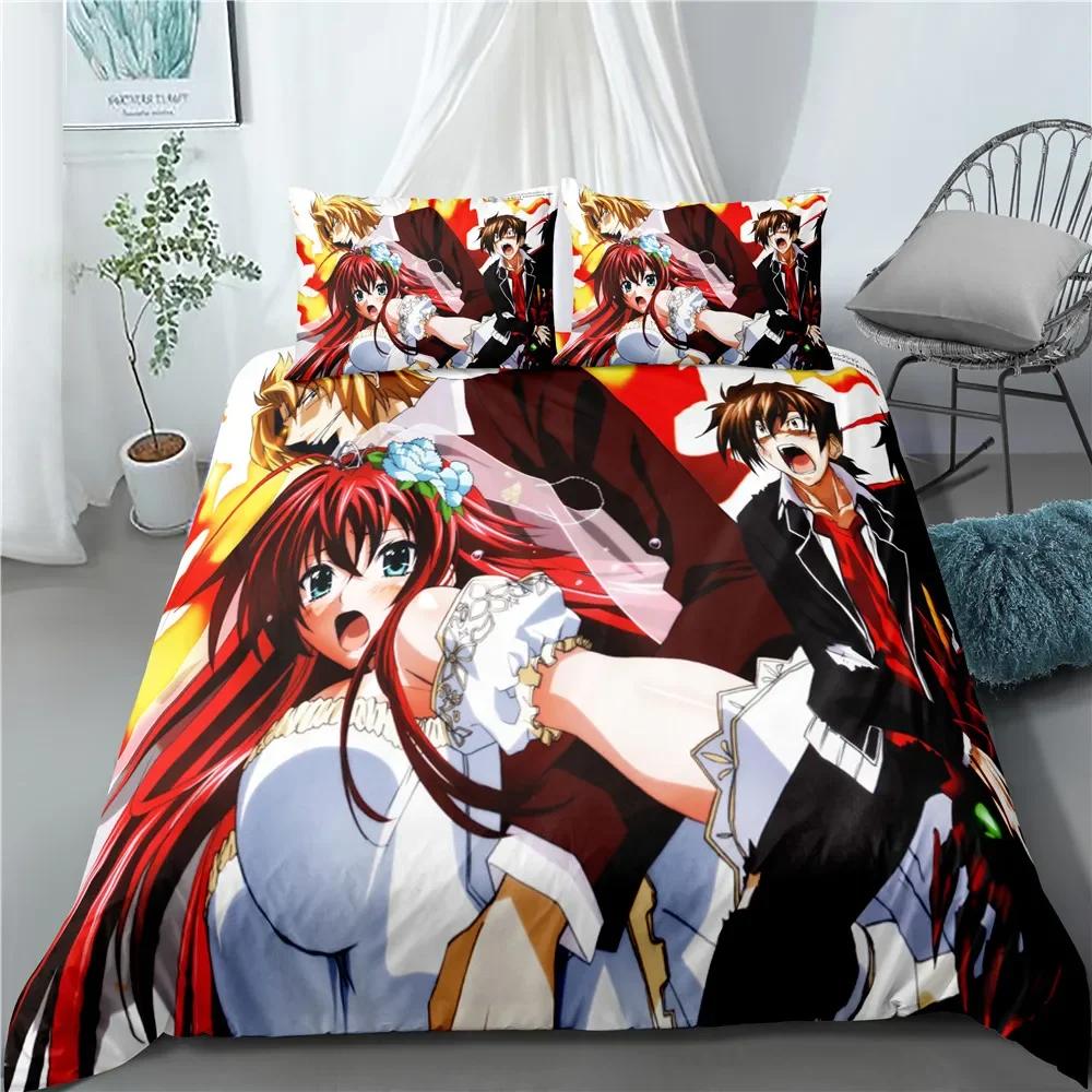 Аниме High School DxD 3D Принт Постельное Белье Пододеяльники Наволочки Одеяло Постельный Комплект