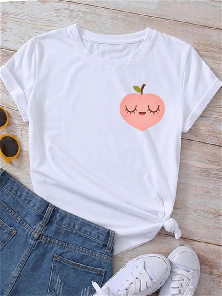 Maycaur Новая летняя забавная женская футболка с принтом арбуза и фруктов Harajuku Белые футболки с рисунком повседневные женские топы женская одежда