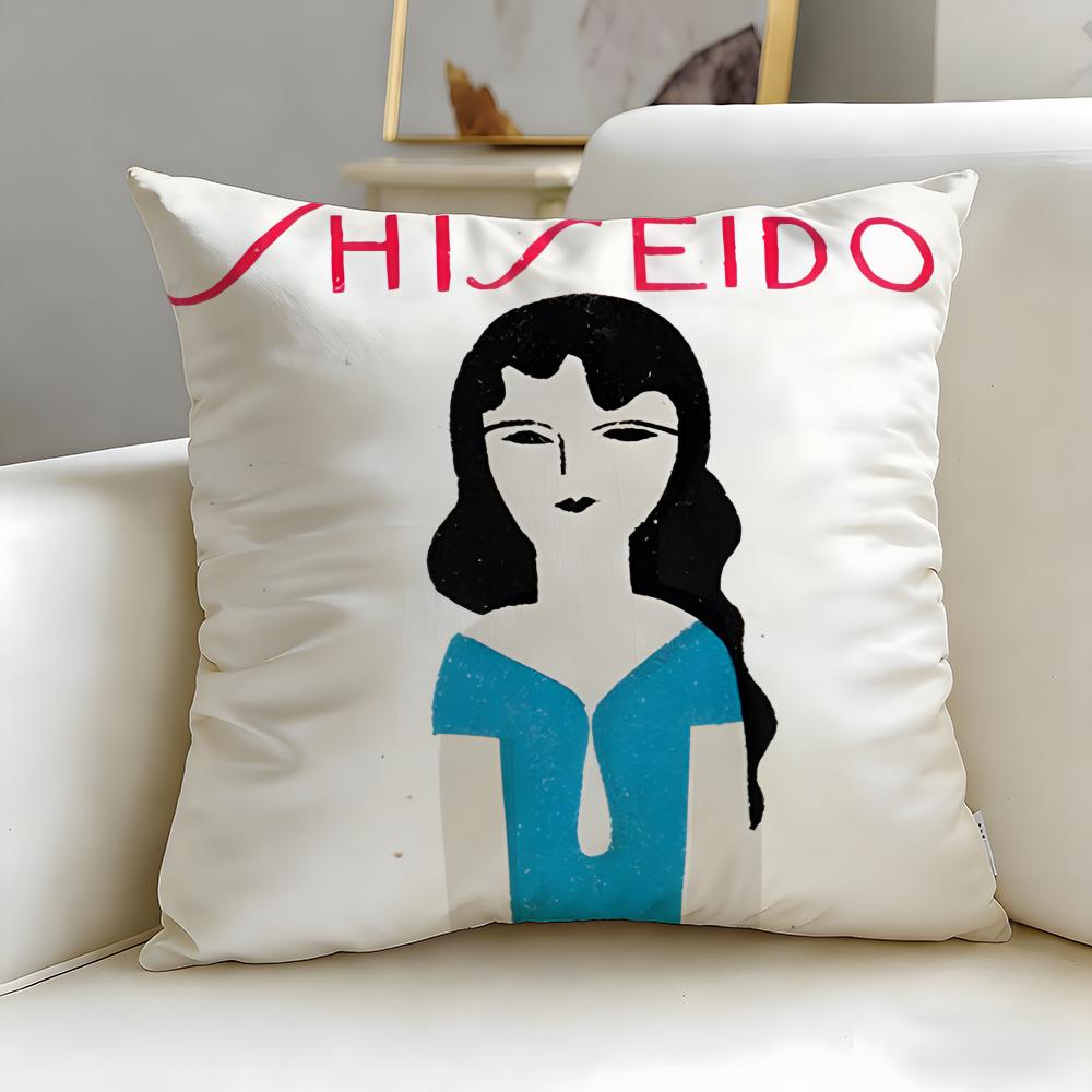 Классический бренд уходовой косметики Shiseido Чехол-наволочка для подушки Cushion Cover Soft & Easy-Wash – Универсальный для дивана, кровати, путешествий и офиса