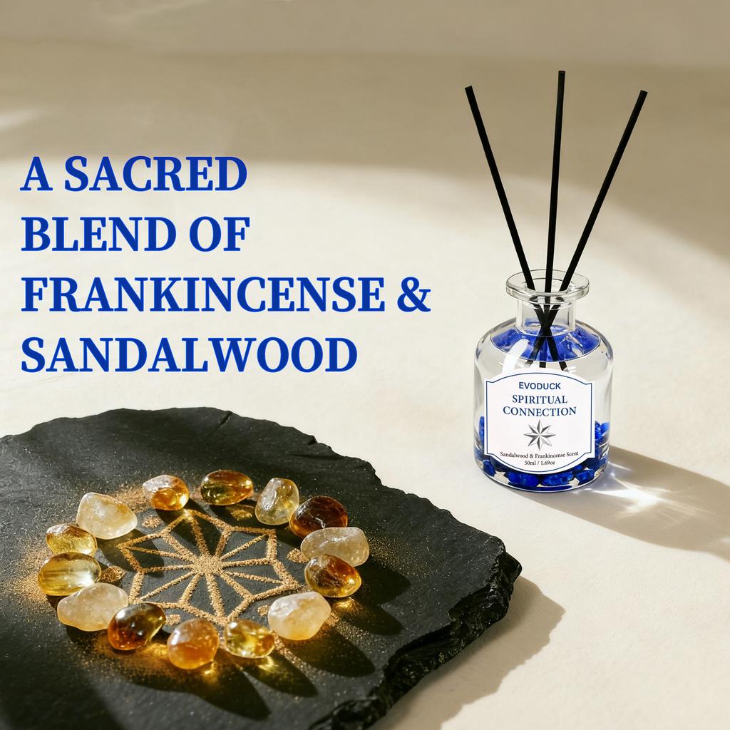 Non-Flaming Fragrance Diffuser, Flameless Sweet Orange Lemon Oil With Reed Diffuser Stick Home Room Air Freshener Decor 50ml