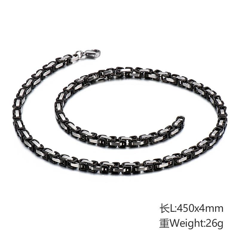 Trendy Back Chain Necklace, Personalized Domineering Men'S Imperial Chain Hip-Hop Jewelry Accessories