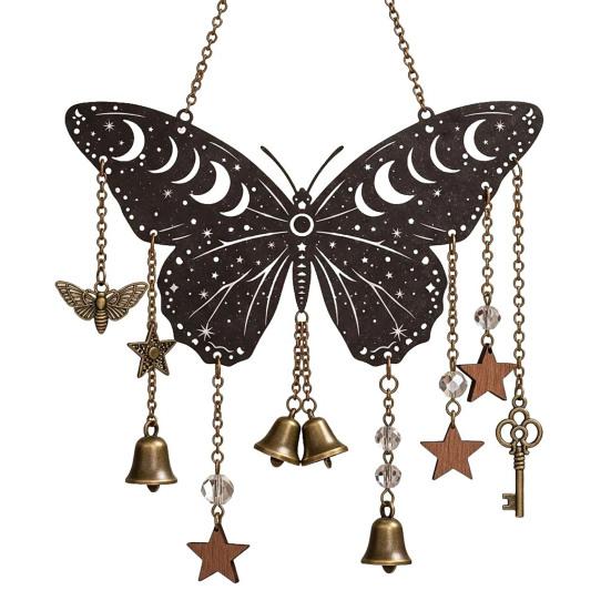 Exorcism Lucky Wind Chime Metal Bat Dragon Wind Bell Butterfly Eagle Wind Catcher Wall Window Hanging Ornament for Home Garden Patio Decoration