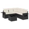 VidaXL Salon de Jardin avec Coussins 6 pcs, Canapés de Terrasse, Ensemble de Meubles de Patio, Mobilier d'Extérieur, Noir 3220155